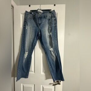 Torrid Women's Light Blue Distressed Boyfriend Jeans